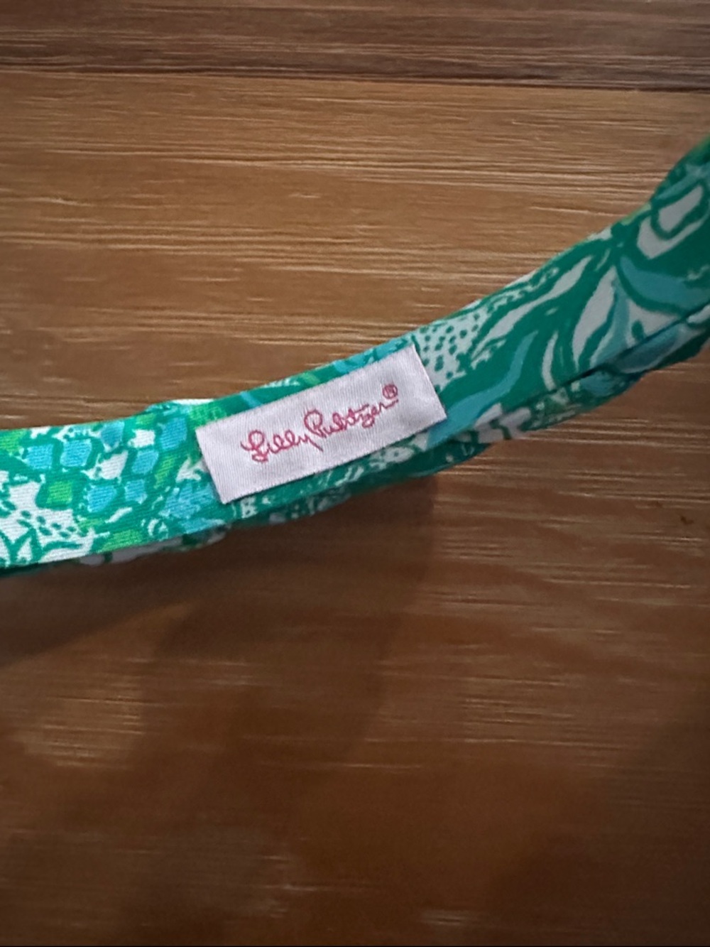 Lilly Pulitzer Teal Green Floral Braided Headband - Picture 2 of 4